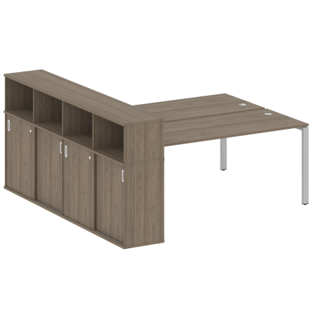 Рабочая станция с опорным шкафом-купе Metal System Style БП.РС-СШК-4.5 2210x2332x1098