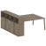 Рабочая станция с шкафом-купе на А-образном м/к Metal System Style БА.РС-СШК-4.5 Т 2210x2332x1098
