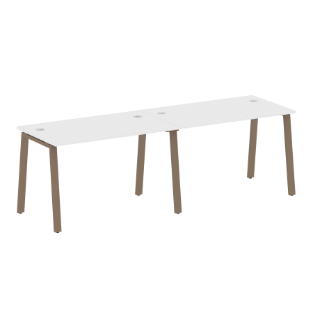 Рабочая станция на 2 рабочих места на А-образном м/к Metal System Style БА.СМ-2.2 2400x720x750