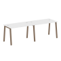 Рабочая станция на 2 рабочих места на А-образном м/к Metal System Style БА.СМ-2.2 2400x720x750