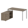 Рабочая станция с опорной тумбой левая Metal System Style БП.РС-СТС-2.3 Л 1500x1520x750