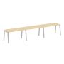Рабочая станция на 3 рабочих места на А-образном м/к Metal System Style БА.СМ-3.3 4200x720x750