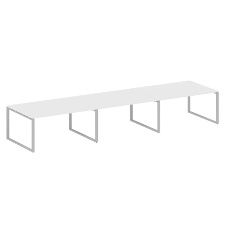 Переговорный стол 3 столешницы Metal System Style БО.ПРГ-3.4 4800x1235x750