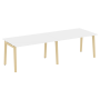 Стол переговорный на деревянных опорах Onix Wood OW.PRG-2.3 2760x980x750