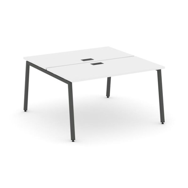 Рабочая станция 2-х сторонняя SN-4A.DRS-013 (1380х1432х750) (Белый/Металл Антрацит)