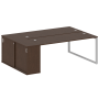 Рабочая станция с шкафом-купе на О-образном м/к Metal System Style БО.РС-СШК-1.5 Т 2210x1475x750