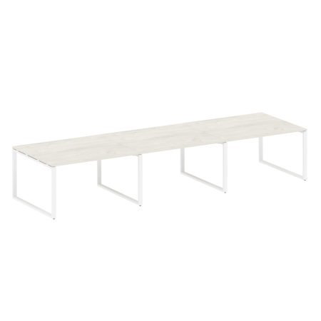 Переговорный стол 3 столешницы Metal System Style БО.ПРГ-3.3 4200x1235x750