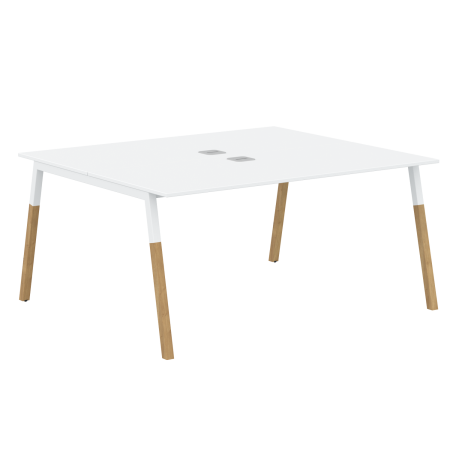 Двухместная рабочая станция Forta FWST 1513 1580x733x1370 (Белый премиум)