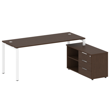 Рабочая станция с опорной тумбой правая Metal System Style БП.РС-СТС-2.5 Пр 1900x1520x750