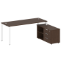 Рабочая станция с опорной тумбой правая Metal System Style БП.РС-СТС-2.5 Пр 1900x1520x750