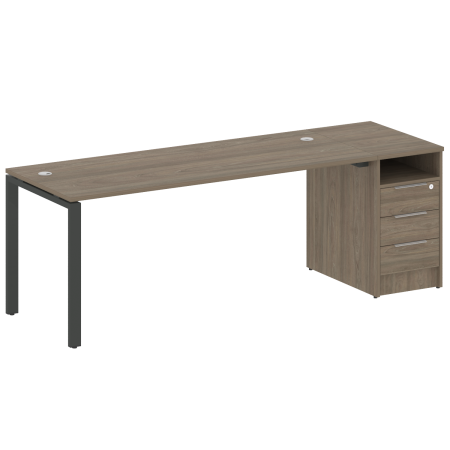 Рабочая станция с опорной тумбой Metal System Style БП.РС-СТП-1.5 2212x720x750