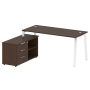 Рабочая станция с тумбой на А-образном м/к Metal System Style БА.РС-СТС-2.4 (L) 1700x1520x750