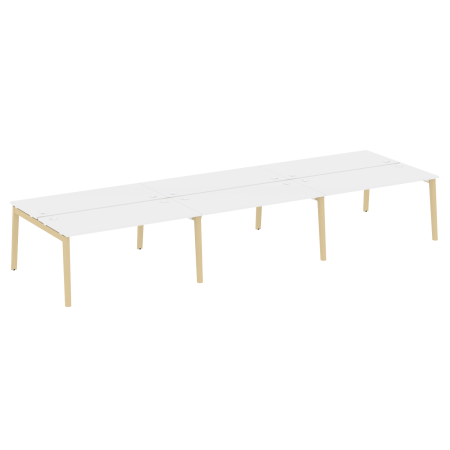 Рабочая станция на деревянных опорах Onix Wood OW.D.RS-6.4.7 4740x1475x750