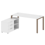 Рабочая станция с опорной тумбой левая Metal System Style БП.РС-СТС-2.4 Л 1700x1520x750