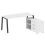 Рабочая станция с тумбой на А-образном м/к Metal System Style БА.РС-СТС-2.4 (R) 1700x1520x750