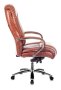 Кресло руководителя T-9925SL светло-коричневый Leather EiCHel кожа крестов. металл хром