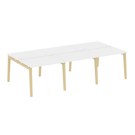 Рабочая станция на деревянных опорах Onix Wood OW.D.RS-6.1.7 2940x1475x750