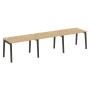 Рабочая станция на деревянных опорах Onix Wood OW.RS-3.2.8 3540x800x750