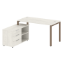 Рабочая станция с опорной тумбой левая Metal System Style БП.РС-СТС-2.3 Л 1500x1520x750