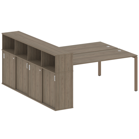 Рабочая станция с опорным шкафом-купе Metal System Style БП.РС-СШК-4.5 2210x2332x1098