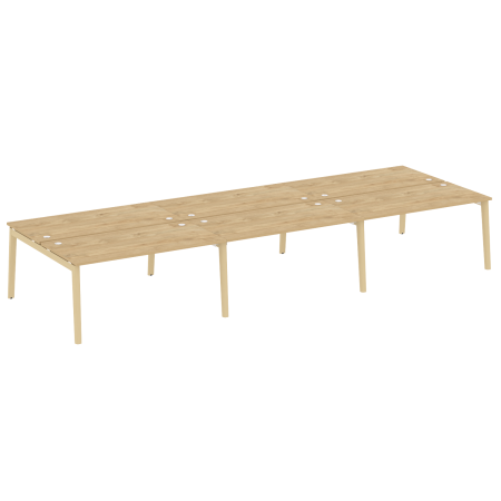 Рабочая станция на деревянных опорах Onix Wood OW.D.RS-6.4.8 4740x1635x750