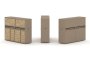 Тумба двойная + низкая надставка ES.NB.2N-6 (1500х410х1135)