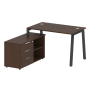 Рабочая станция с тумбой на А-образном м/к Metal System Style БА.РС-СТС-2.2 (L) 1300x1520x750