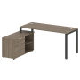 Рабочая станция с опорной тумбой левая Metal System Style БП.РС-СТС-2.4 Л 1700x1520x750