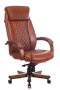 Кресло руководителя T-9924WALNUT светло-коричневый Leather EiCHel кожа крестов. металл/дерево