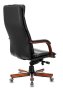 Кресло руководителя T-9927WALNUT черный кожа крестов. металл/дерево
