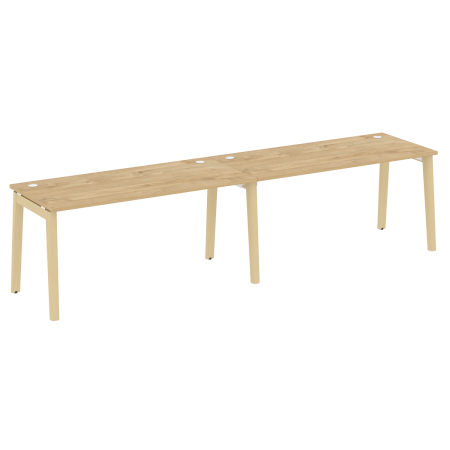 Рабочая станция на деревянных опорах Onix Wood OW.RS-2.4.7 3160x720x750