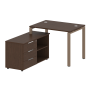 Рабочая станция с опорной тумбой левая Metal System Style БП.РС-СТС-2.1 Л 1100x1520x750