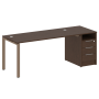 Рабочая станция с опорной тумбой Metal System Style БП.РС-СТП-1.4 2012x720x750