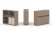 Тумба двойная + низкая надставка ES.NB.2N-9 (1500х410х1135)