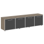 Тумба модульная черные двери LT-TS 4.6 2200x450x580