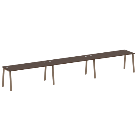 Рабочая станция на 3 рабочих места на А-образном м/к Metal System Style БА.СМ-3.5 5400x720x750