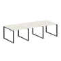 Переговорный стол 3 столешницы Metal System Style БО.ПРГ-3.1 3000x1235x750