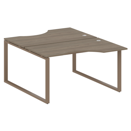Рабочая станция криволинейная Metal System Style БО.РАС-СА-2.2 1400x1835x750 (Вяз/Мокко металл)