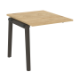 Проходной наборный элемент переговорного стола на деревянных опорах Onix Wood OW.NPRG-0 780x980x750