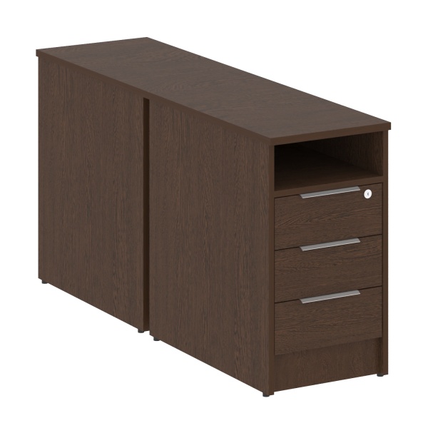 Тумба приставная двойная Metal System Style Б.ТП-2 412x1475x750 (Венге Цаво)