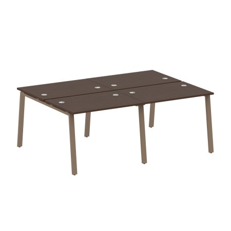 Рабочая станция на 4 рабочих места на А-образном м/к Metal System Style БА.СМ-4.1 2000x1475x750
