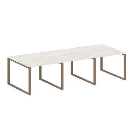 Переговорный стол 3 столешницы Metal System Style БО.ПРГ-3.1 3000x1235x750