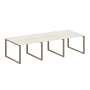 Переговорный стол 3 столешницы Metal System Style БО.ПРГ-3.1 3000x1235x750