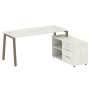 Рабочая станция с тумбой на А-образном м/к Metal System Style БА.РС-СТС-2.4 (R) 1700x1520x750