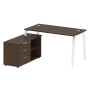 Рабочая станция с тумбой на А-образном м/к Metal System Style БА.РС-СТС-2.3 (L) 1500x1520x750