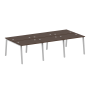Рабочая станция на 6 рабочих места на А-образном м/к Metal System Style БА.СМ-6.1 3000x1475x750