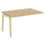 Проходной наборный элемент переговорного стола на деревянных опорах Onix Wood OW.NPRG-3 1380x980x750