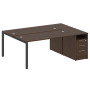 Рабочая станция с опорной тумбой Metal System Style БП.РС-СТП-2.4 2012x1475x750