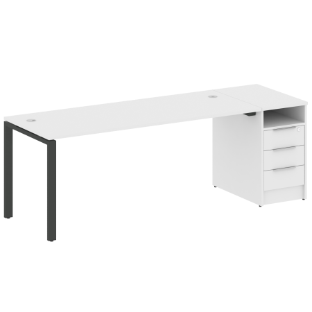 Рабочая станция с опорной тумбой Metal System Style БП.РС-СТП-1.5 2212x720x750