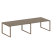 Переговорный стол 2 столешницы Metal System Style БО.ПРГ-2.4 3200x1235x750